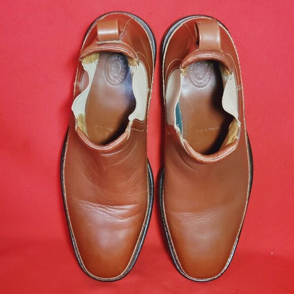 HS Trask Mens Brown Leather Chelsea Ankle  Boots Size 12M - Picture 5 of 15